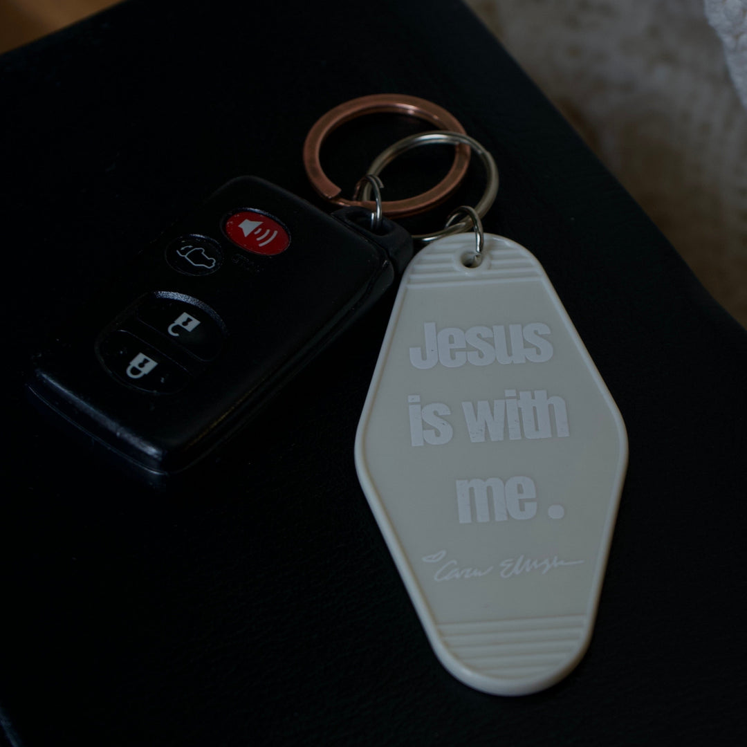 Jesus is with me keychain