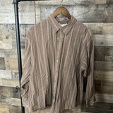 Brown striped button up